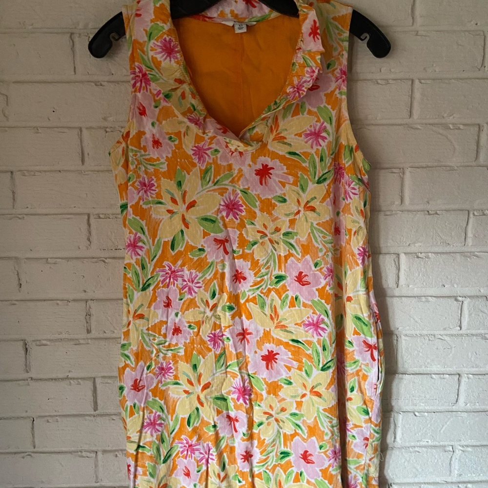 Crown & Ivy Floral Midi Dress - Yellow and Pink